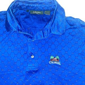 Bobby Jones Men’s Colonial Performance Golf Polo Large Electric Blue